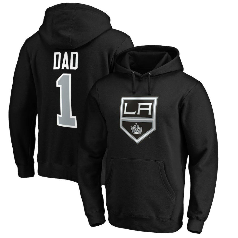 Los Angeles Kings #1 Dad Pullover Hoodie - Black Hoodies