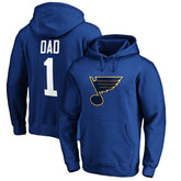 St. Louis Blues #1 Dad Pullover Hoodie - Blue Hoodies