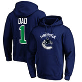 Vancouver Canucks #1 Dad Pullover Hoodie - Blue Hoodies
