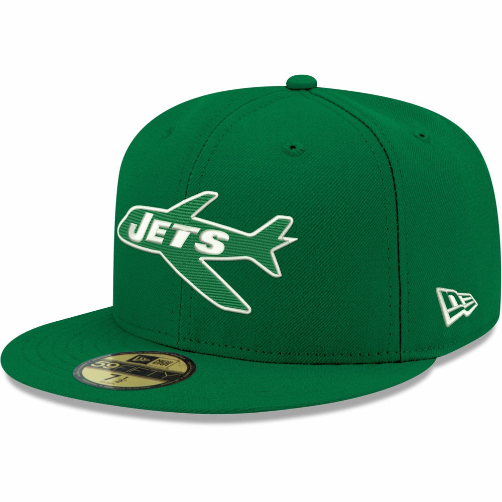 New York Jets New Era Omaha Throwback 59FIFTY Fitted Hat - Kelly Green on sale