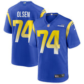 Merlin Olsen Los Angeles Rams Game Retired Player Jersey - Royal for sale