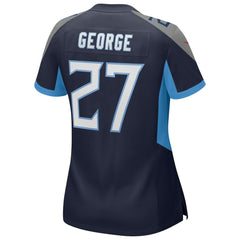 Eddie George Tennessee Titans Women's Game Retired Player Jersey - Navy sale