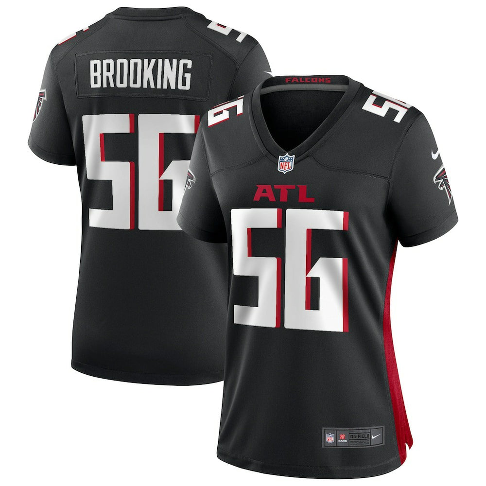 Keith Brooking Atlanta Falcons Women's Game Retired Player Jersey - Black for sale