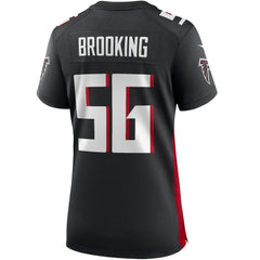 Keith Brooking Atlanta Falcons Women's Game Retired Player Jersey - Black for sale