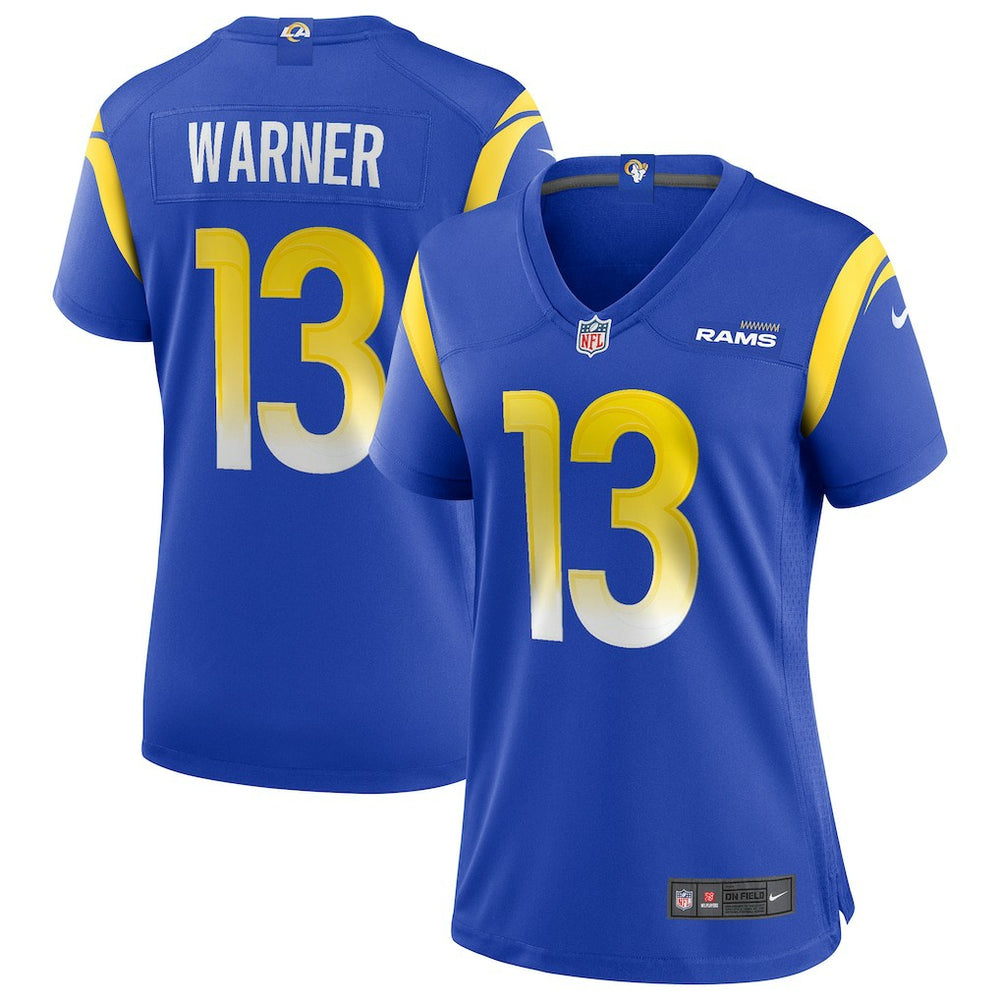 Kurt Warner Los Angeles Rams Women's Game Retired Player Jersey - Royal cheap