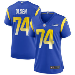 Merlin Olsen Los Angeles Rams Women's Game Retired Player Jersey - Royal outlet