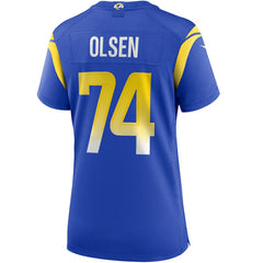 Merlin Olsen Los Angeles Rams Women's Game Retired Player Jersey - Royal outlet