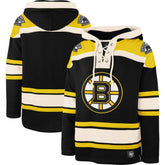 Boston Bruins '47 Superior Lacer Hoodie - Black Hoodies