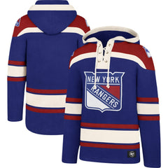 New York Rangers '47 Superior Lacer Hoodie - Blue Hoodies