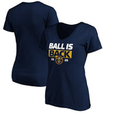 Denver Nuggets Women's Ball Is Back V-Neck T-Shirt sale - Navy cheap