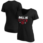 Toronto Raptors Women's Ball Is Back V-Neck T-Shirt - Black on sale