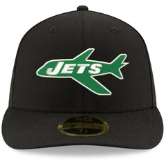 New York Jets New Era Omaha Throwback Low Profile 59FIFTY Fitted Hat - Black cheap