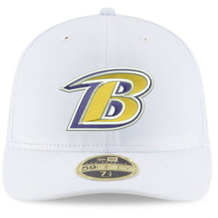 Baltimore Ravens New Era Omaha Low Profile 59FIFTY Fitted Hat - White on sale
