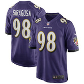 Tony Siragusa Baltimore Ravens Game Retired Player Jersey - Purple sale