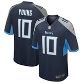 Vince Young Tennessee Titans Game Retired Player Jersey - Navy on sale