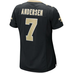 Morten Andersen New Orleans Saints Women's Game Retired Player Jersey - Black on sale