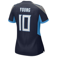 Vince Young Tennessee Titans Women's Game Retired Player Jersey - Navy sale
