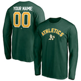 Athletics Personalized Winning Streak Name & Number Long Sleeve T-Shirt Green