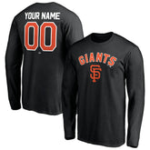 San Francisco Giants Personalized Winning Streak Name & Number Long Sleeve T-Shirt Black