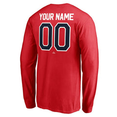 Washington Nationals Personalized Winning Streak Name & Number Long Sleeve T-Shirt Red