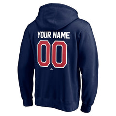 Atlanta Braves Personalized Winning Streak Name & Number Pullover Hoodie Navy
