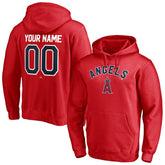 Los Angeles Angels Personalized Winning Streak Name & Number Pullover Hoodie Red