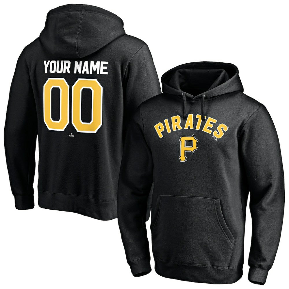 Pittsburgh Pirates Personalized Winning Streak Name & Number Pullover Hoodie Black