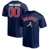 Atlanta Braves Personalized Team Winning Streak Name & Number T-Shirt Navy
