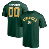 Athletics Personalized Team Winning Streak Name & Number T-Shirt Green