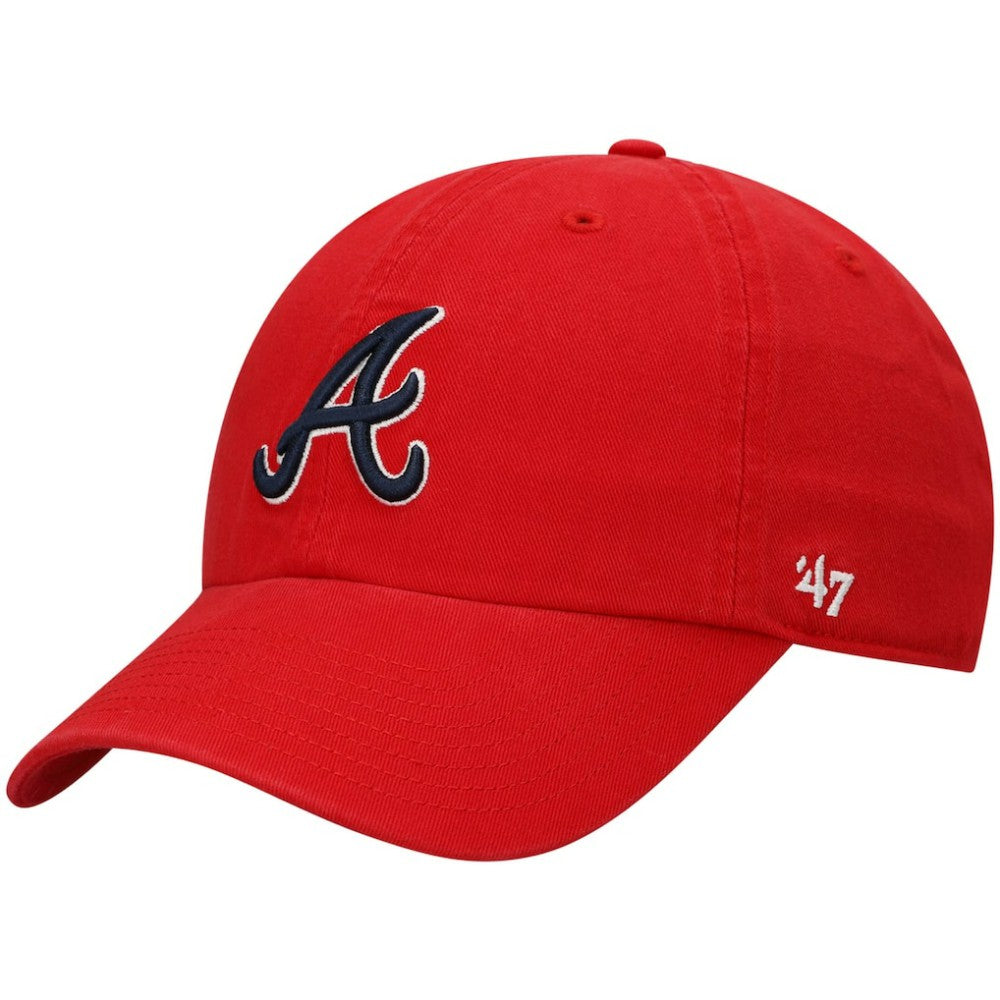 Atlanta Braves Clean Up Adjustable Hat Red