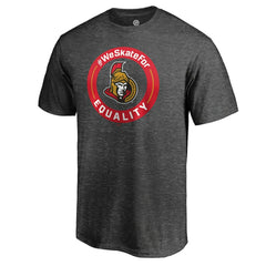 Ottawa Senators #WeSkateFor T-Shirt - Heather Gray T-shirts