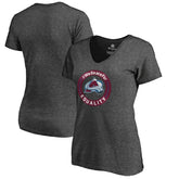 Colorado Avalanche Women's #WeSkateFor V-Neck T-Shirt - Heather Gray T-shirts