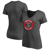 Florida Panthers Women's #WeSkateFor V-Neck T-Shirt - Heather Gray T-shirts
