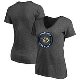 Nashville Predators Women's #WeSkateFor V-Neck T-Shirt - Heather Gray T-shirts