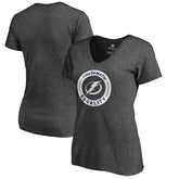 Tampa Bay Lightning Women's #WeSkateFor V-Neck T-Shirt - Heather Gray T-shirts