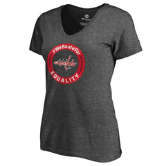 Washington Capitals Women's #WeSkateFor V-Neck T-Shirt - Heather Gray T-shirts