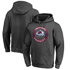 Colorado Avalanche #WeSkateFor Pullover Hoodie - Heather Gray Hoodies