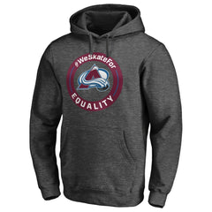 Colorado Avalanche #WeSkateFor Pullover Hoodie - Heather Gray Hoodies