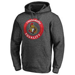 Ottawa Senators #WeSkateFor Pullover Hoodie - Heather Gray Hoodies