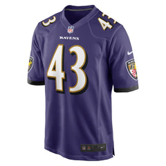 Justice Hill Baltimore Ravens Game Jersey - Purple cheap