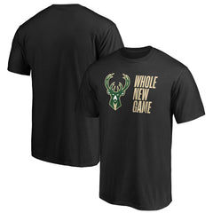 Milwaukee Bucks Whole New Game Team T-Shirt - Black for sale
