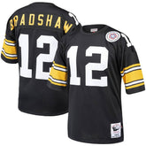 Terry Bradshaw Pittsburgh Steelers Authentic Throwback Retired Player Jersey - Black discount