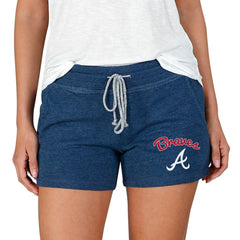 Atlanta Braves Concepts Sport Women's Mainstream Terry Shorts Navy