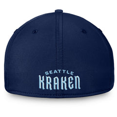Seattle Kraken Fanatics Secondary Logo Flex Hat - Deep Sea Blue Hats
