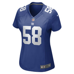 Casey Kreiter New York Giants Women's Game Jersey - Royal on sale
