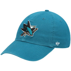 San Jose Sharks '47 Team Clean Up Adjustable Hat - Teal Hats