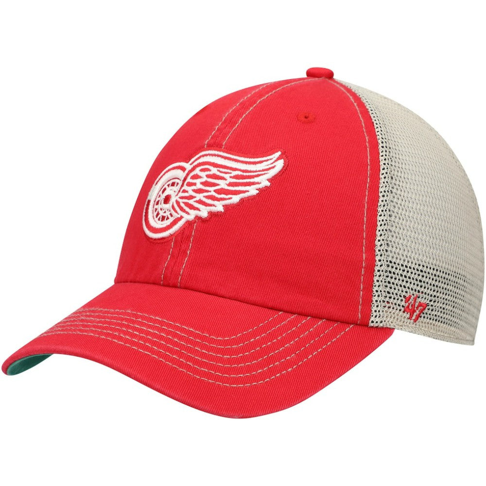 Detroit Red Wings '47 Trawler Clean Up Trucker Snapback Hat - Red Hats