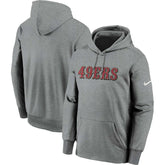 San Francisco 49ers Wordmark Performance Pullover Hoodie - Charcoal on sale