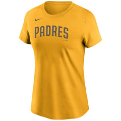 Fernando Tatís Jr. San Diego Padres Women's Name & Number T-Shirt Gold