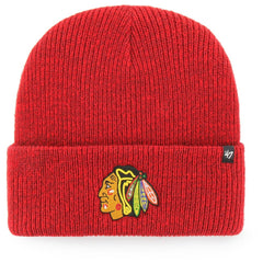 Chicago Blackhawks '47 Brain Freeze Cuffed Knit Hat - Red Hats
